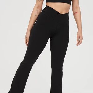 aerie cross over flare leggings